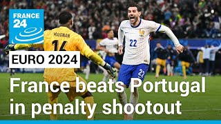 France beats Portugal in penalty shootout in Euro 2024 to advance to semifinals • FRANCE 24 [upl. by Ahsinnek]