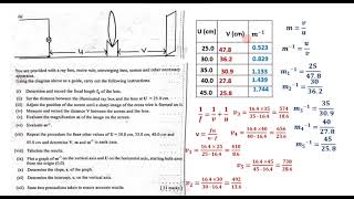 3 in one WAEC PHYSICS PRACTICAL ALTERNATIVE B OPTICS 2024 [upl. by Swayder]