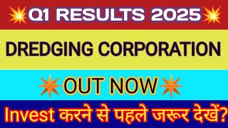 Dredging Corporation Q1 Results 2024 🔴 Dredging Corporation results 🔴 Dredging Corporation of India [upl. by Sigfried326]