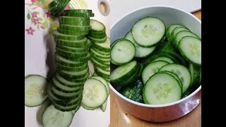 ASMR Cutting Cucumber 🥒 Cucumis sativus [upl. by Ketchum]