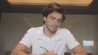 Carlos Sainz Reads Emotional Letter Thanking McLaren [upl. by Isbel]