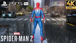 Marvels SpiderMan 2 PS5 Pro  Free Roam Gameplay 4K Ray Tracing  Fidelity Pro [upl. by Now799]