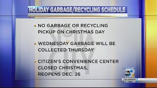 Holiday GarbageRecycling Schedule [upl. by Olga]