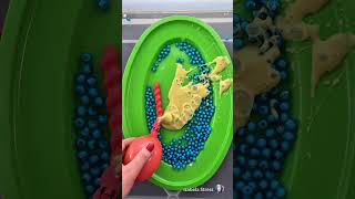 funny fating balloons crunchy slime making [upl. by Etteiluj]