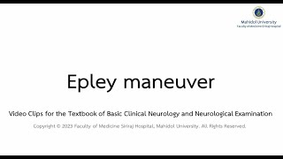 Epley maneuver official trailer [upl. by Aynat642]