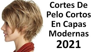 Cortes De Pelo Cortos En Capas Modernas 2021 [upl. by Grondin717]