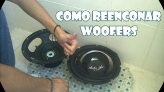 Como Reenconar un Woofer  Pt1 Desmontando las Partes del Subwoofer [upl. by Norrag]