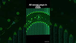 Dash all secret waysswag routes geometrydash gd shorts [upl. by Nomzed]