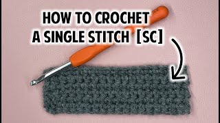 LEARN TO CROCHET  SINGLE STITCH SC  Slow Stepbystep how to crochet tutorial [upl. by Hannasus766]