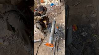 Big excavator boom pine repair with stick welding shorts welding excavator [upl. by Ennahteb]