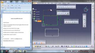 catia sketch constraindimension [upl. by Furlani]