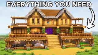 Minecraft Ultimate Survival House Tutorial🏠 [upl. by Fidole840]