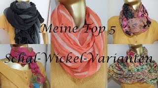 Schal binden  Meine Top 5 Wickel Varianten [upl. by Nednerb350]