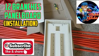 Panelboard installation 12 branches w center main [upl. by Cudlip]