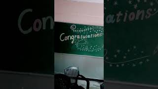 Black board decoration  drawing congratulations wishes yashcrafts29 [upl. by Pillihp671]