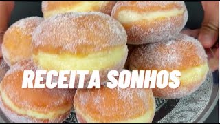 Sonhos de de padaria recheado que derrete na bocareceitas sonhos foryou reels viral tiktok [upl. by Ennaylil528]