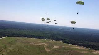 82nd Airborne Jump Landing C17 Fort Bragg North Carolina [upl. by Ttezil218]