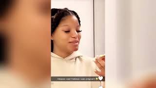 HALLE BAILEYSHARES MORE PREGNANCY VIDEO WITH SISTER CHLOEHALLE BAILEY AND CHLOE BAILEY [upl. by Sixele]