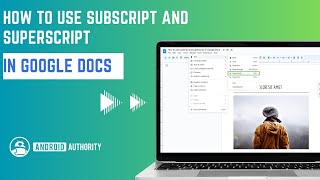 HOW TO DO SUBSCRIPT AND SUPERSCRIPT in Google Docs [upl. by Kirwin382]