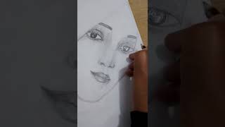 Beautiful girl sketch for beginners pencil drawing sketching [upl. by Kaden]