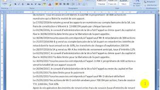 Comptabilité des sociétés S4 partie 26 quot exercice 7 cas de synthèse EP 1 quot [upl. by Linc]