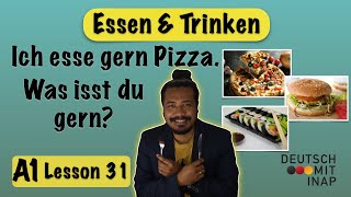 A1 German lesson 31  Basic German phrases to talk about food and drinks  Essen und Trinken [upl. by Eniamerej]