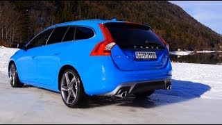 Volvo V60 RDesign review in snow with Volvo AWD and DriveE engine  Autogefühl Autoblog [upl. by Asilrak]