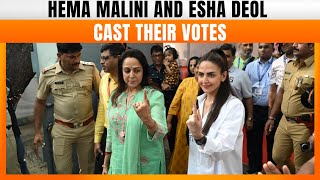 Maharashtra Assembly Election 2024 Hema Malini And Esha Deol Cast Their Votes  News9 [upl. by Louis]