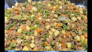 CARNE MOLIDA DE RES CON VERDURAS PICADILLO DE RES [upl. by Clovis158]