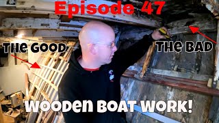 Ep 47  Boat Repairs With Traditional Methods Copper Nail and Roves [upl. by Nosnorb]