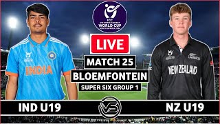 U19 WC Live India U19 vs New Zealand U19 Live  IND U19 vs NZ U19 Live Commentary  India Innings [upl. by Oribelle383]