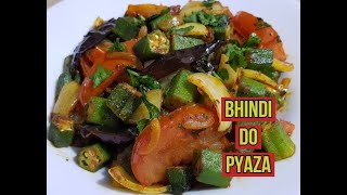 Okra with Onion  Lady Fingers curry  Bhindi do pyaza Recipe in Hindi Urdu by Nabahats Kitchen [upl. by Worsham904]