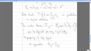 Classical Mechanics Lecture 12 Motion of Rigid Bodies Inertia Tensor [upl. by Lemay]