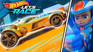 Coop usa o Track Builder para ajudar Spark e Mac 🎢 Hot Wheels Lets Race [upl. by Oralia]