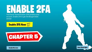 HOW TO ENABLE 2FA ON FORTNITE CHAPTER 5 [upl. by Ahsiela314]