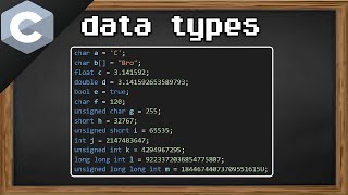 C data types 📊 [upl. by Zwick]