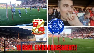 11 GOAL EMBARRASSMENT  Swindon Town Vs Aldershot Town  Match Vlog [upl. by Eatnod]