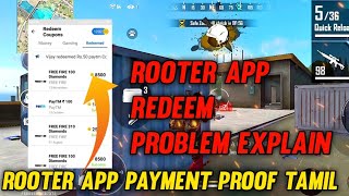 Rooter app diamond redeem problemRooter app diamond proof tamilRooter app ff diamond proof tamil [upl. by Mayap]