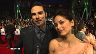 Kristin Kreuk with Jay Ryan at Peoples Choice Awards 2013 [upl. by Tonye]