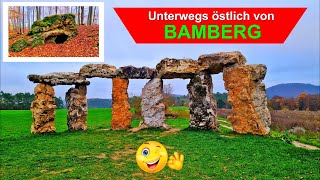 🍁🌫👌Fränkische Toskana  Nebeltour östlich von BAMBERG mit feiner kl Kletterei am Felsturm [upl. by Ara]