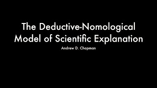 The DeductiveNomological Model of Scientific Explanation [upl. by Sined]