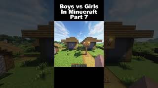 Boys vs Girls Gameplay In Minecraft Part 7 minecraft minecraftjokeshindi funny [upl. by Staten508]