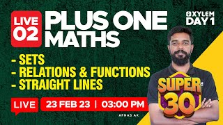 Plus One Maths  Sets Relations And Functions Straight Lines  XYLEM 1 2 [upl. by Mettah]