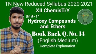 Class 12 ChemisTrY  Unit11 Book back QNo14  English medium  SaravananTK  Ed kehitys  Tamil [upl. by Henson831]