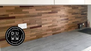 How to make a beautiful splashback with timber offcuts [upl. by Aniahs]