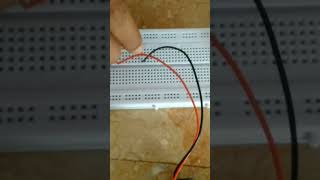 To connect a LED with a battery on breadboardmeasure the currentvoltage of LED through multimeter [upl. by Esydnac228]