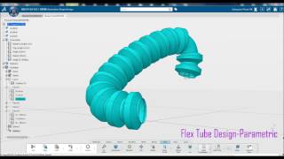 Parametric Flex Tube Design Catia 3DEXPERIENCE [upl. by Nerrat]