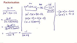 Factorisation Dr Frost Maths examples [upl. by Dabbs777]