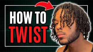 How To Twist Your Own Hair Mens Minitwist tutorial [upl. by Llerahs]