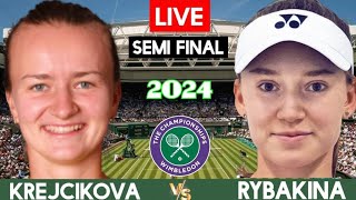 ELENA RYBAKINA vs BARBORA KREJCIKOVA LIVE STREAMING  WIMBLEDON 2024  KREJCIKOVA vs RYBAKINA LIVE [upl. by Akel266]